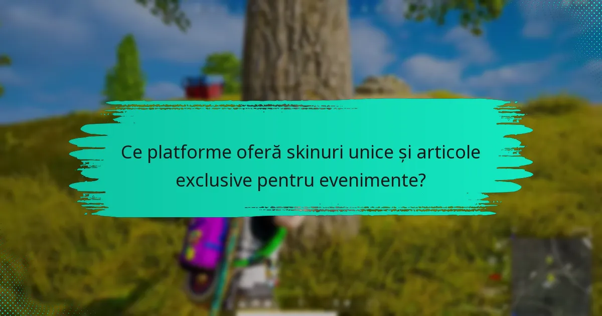 Ce sunt articolele exclusive pentru evenimente în colecțiile de skinuri?