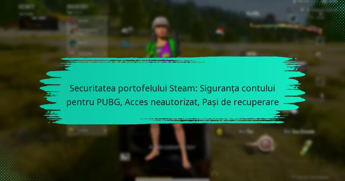 Securitatea portofelului Steam: Siguranța contului pentru PUBG, Acces neautorizat, Pași de recuperare